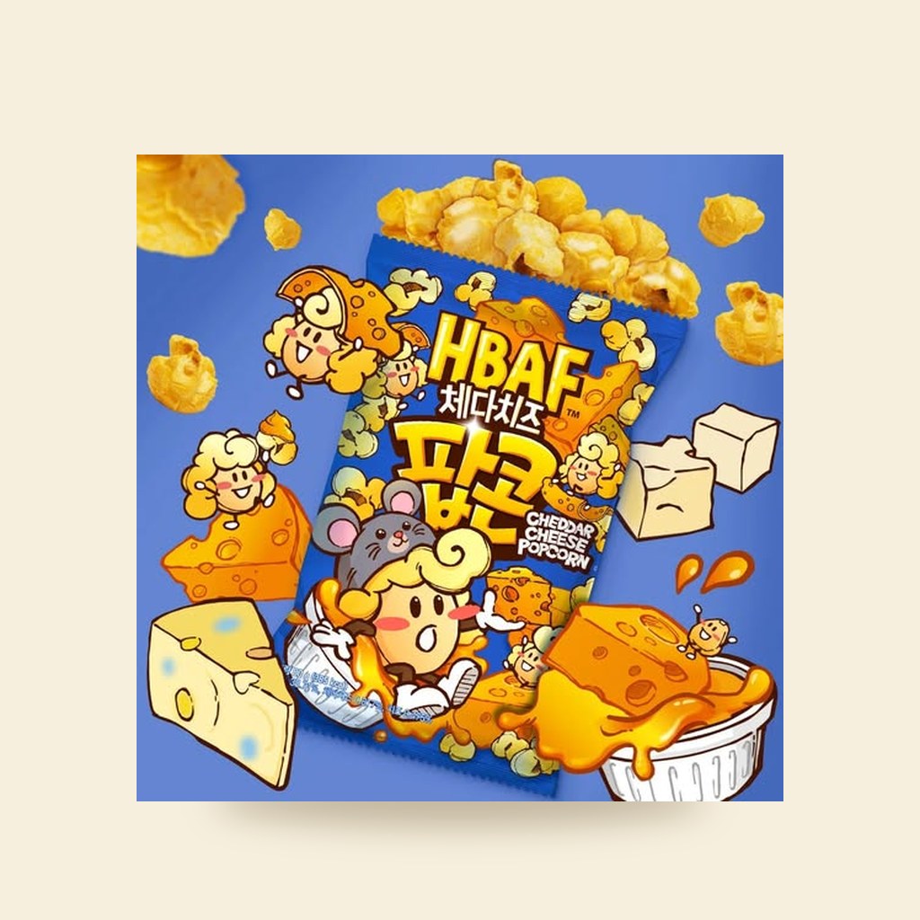 פופקורן HBAF גבינת צ׳דר 80 גרם