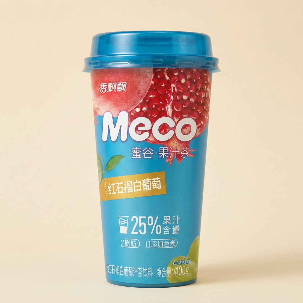 MECO תה פירות רימון וענבים 400 מ״ל